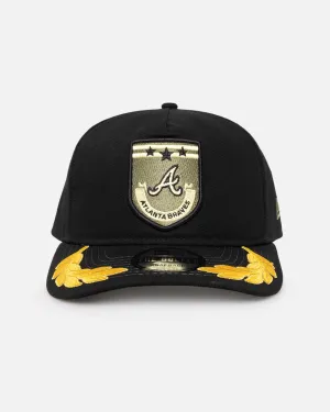New Era Atlanta Braves 'Military Patch' Pre-Curved Golfer Snapback Black