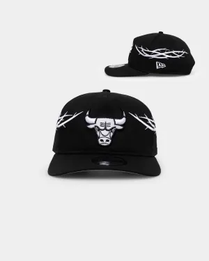 New Era Chicago Bulls 'Twisted Thorns' Golfer Pre-Curved Snapback Black