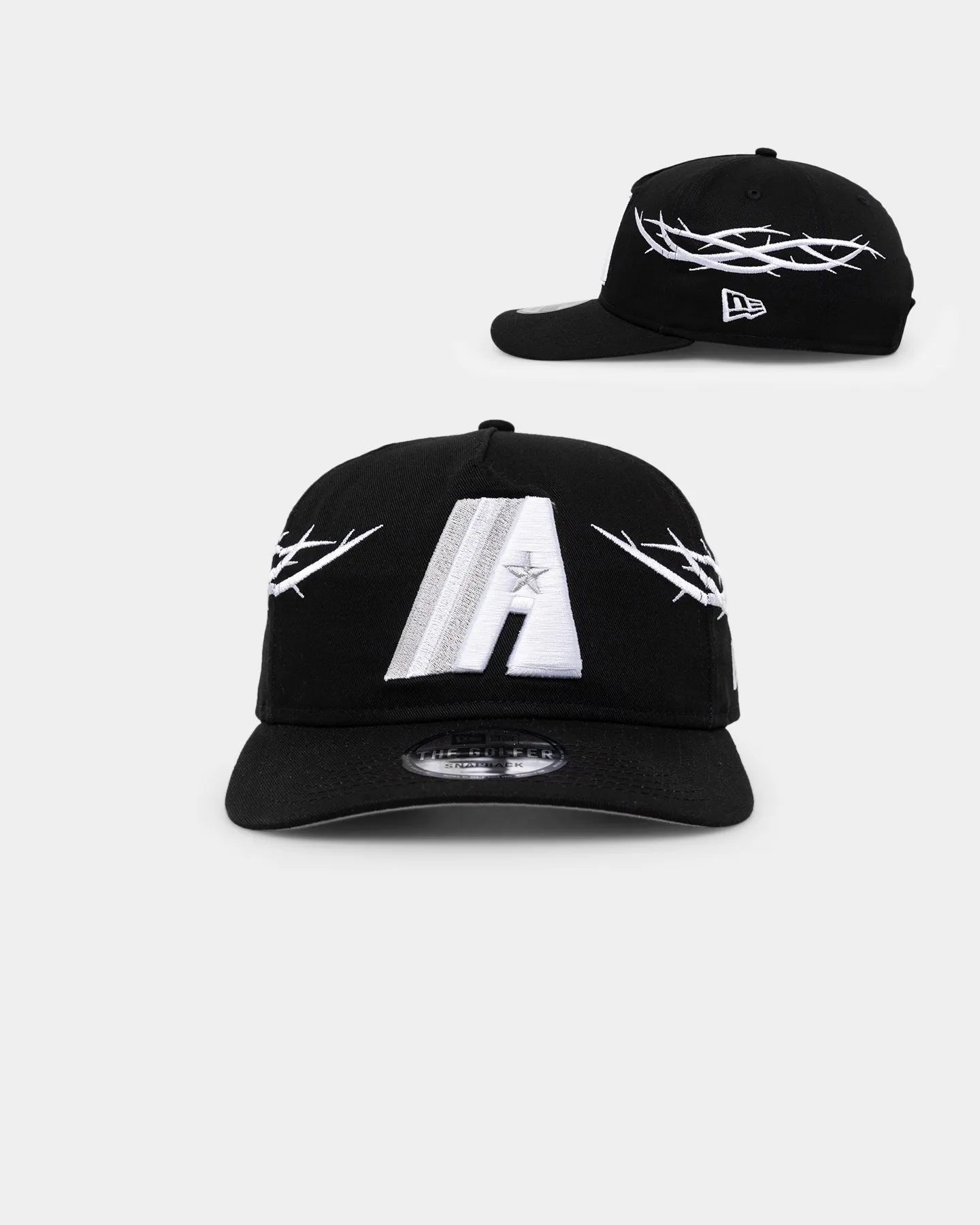 New Era Houston Astros 'Twisted Thorns' Golfer Pre-Curved Snapback Black