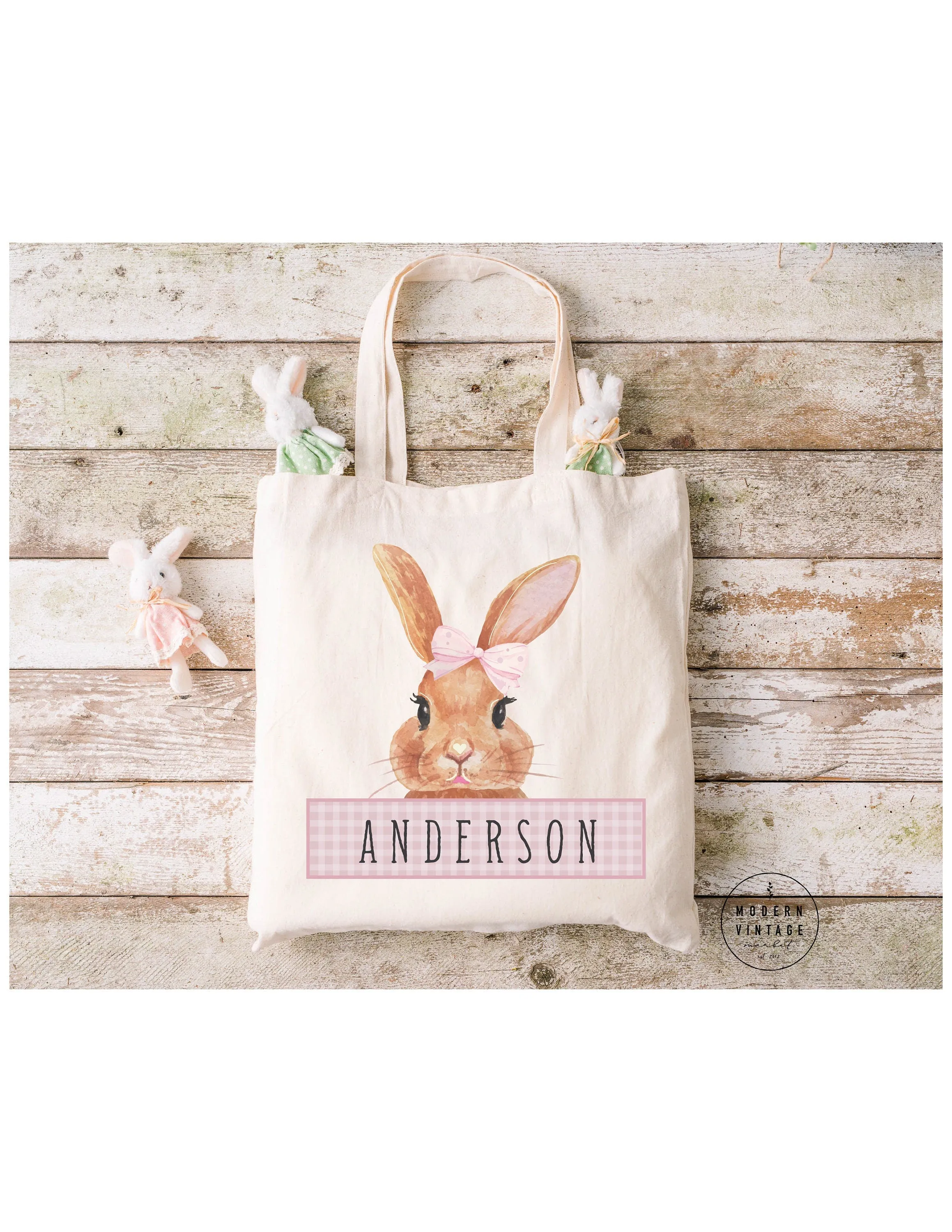 Personalized Easter Basket Tote Bag | Easter Gift Ideas| Easter Bunny Bags | Easter Tote Bag |Girls Easter Bag|Easter Bag|Bunny Tote|PINK