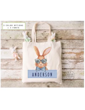 Personalized Easter Basket Tote Bag |Easter Gift Ideas|Easter Bunny Bags |Easter Tote Bag |Girls Easter Bag |Boys Easter Bag|Bunny Tote|BLUE