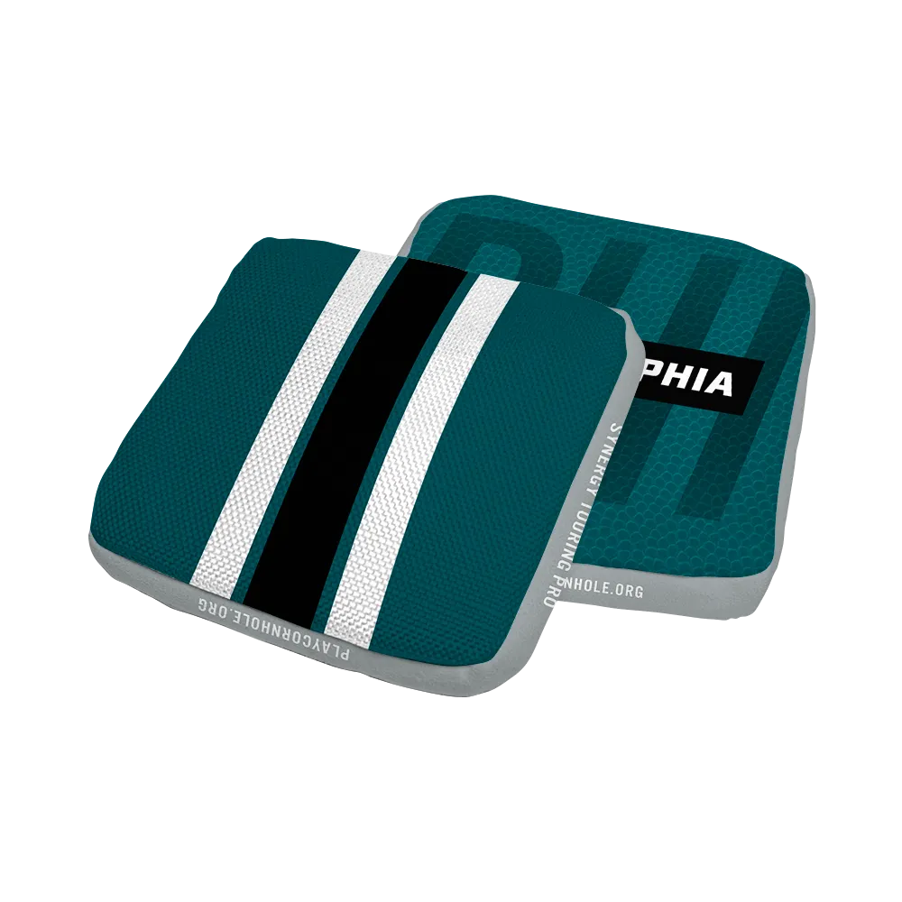 Philadelphia Football Gameday Stripes Synergy Edge Cornhole Bags