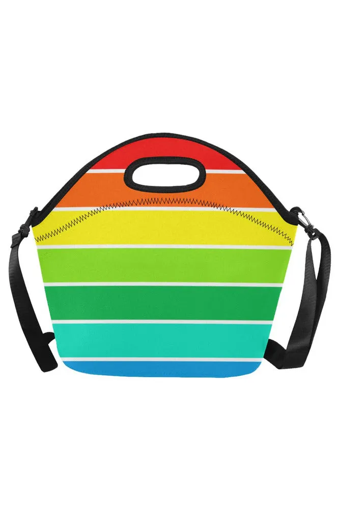 Rainbow Bright Artsadd Neoprene Lunch Bag/Large (Model 1669)