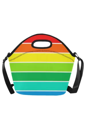 Rainbow Bright Artsadd Neoprene Lunch Bag/Large (Model 1669)