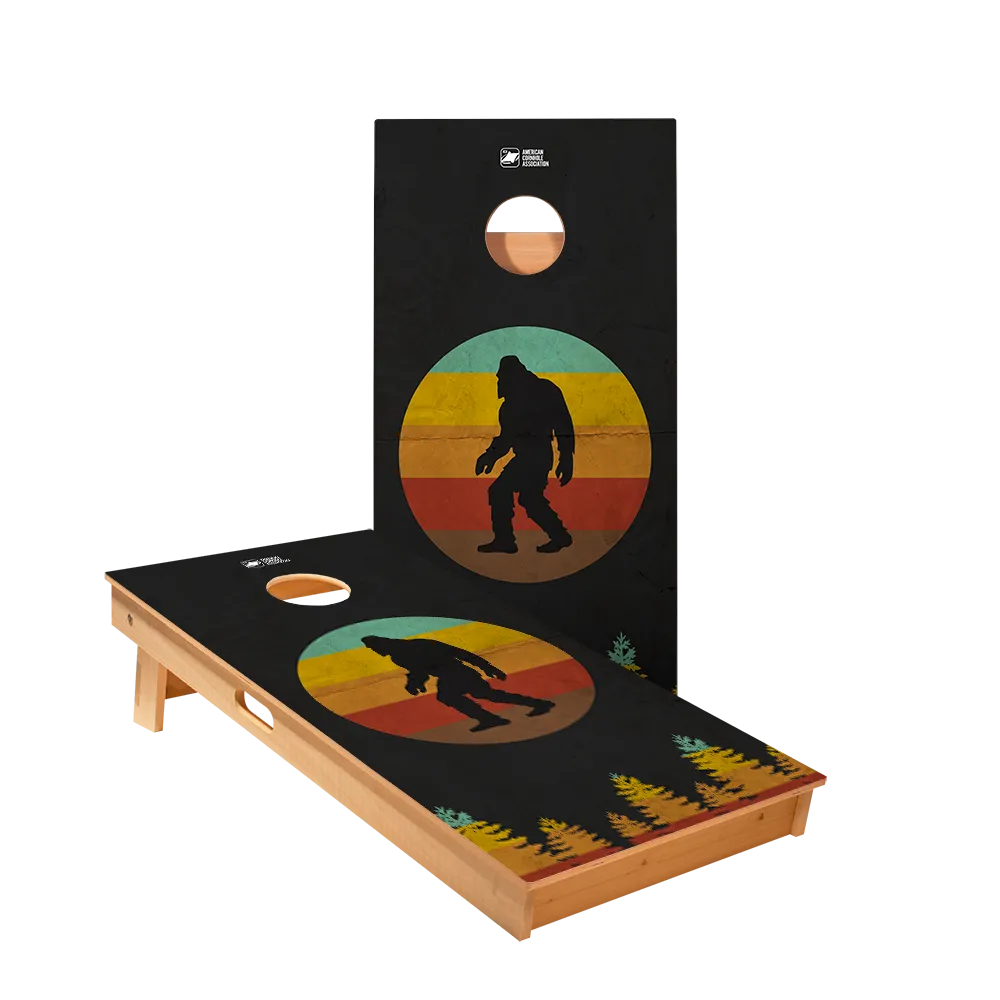 Retro Sasquatch Star Cornhole Boards