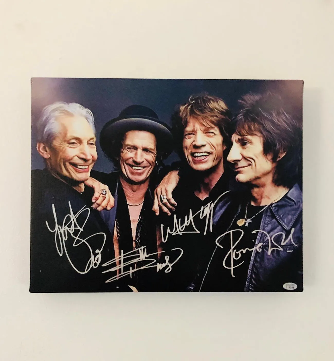 Rolling Stones Facsimile Autograph 11x14 Canvas Print Wall Art