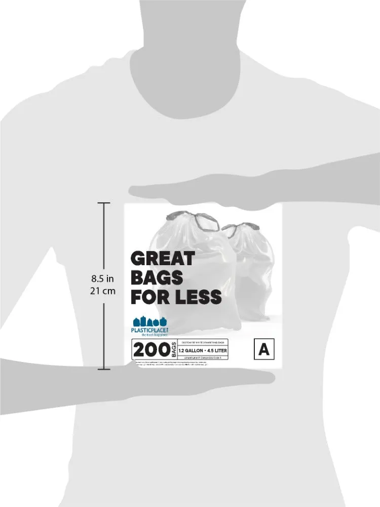 Sample of - 1.2 Gallon Simplehuman®* Compatible Trash Bags Code A