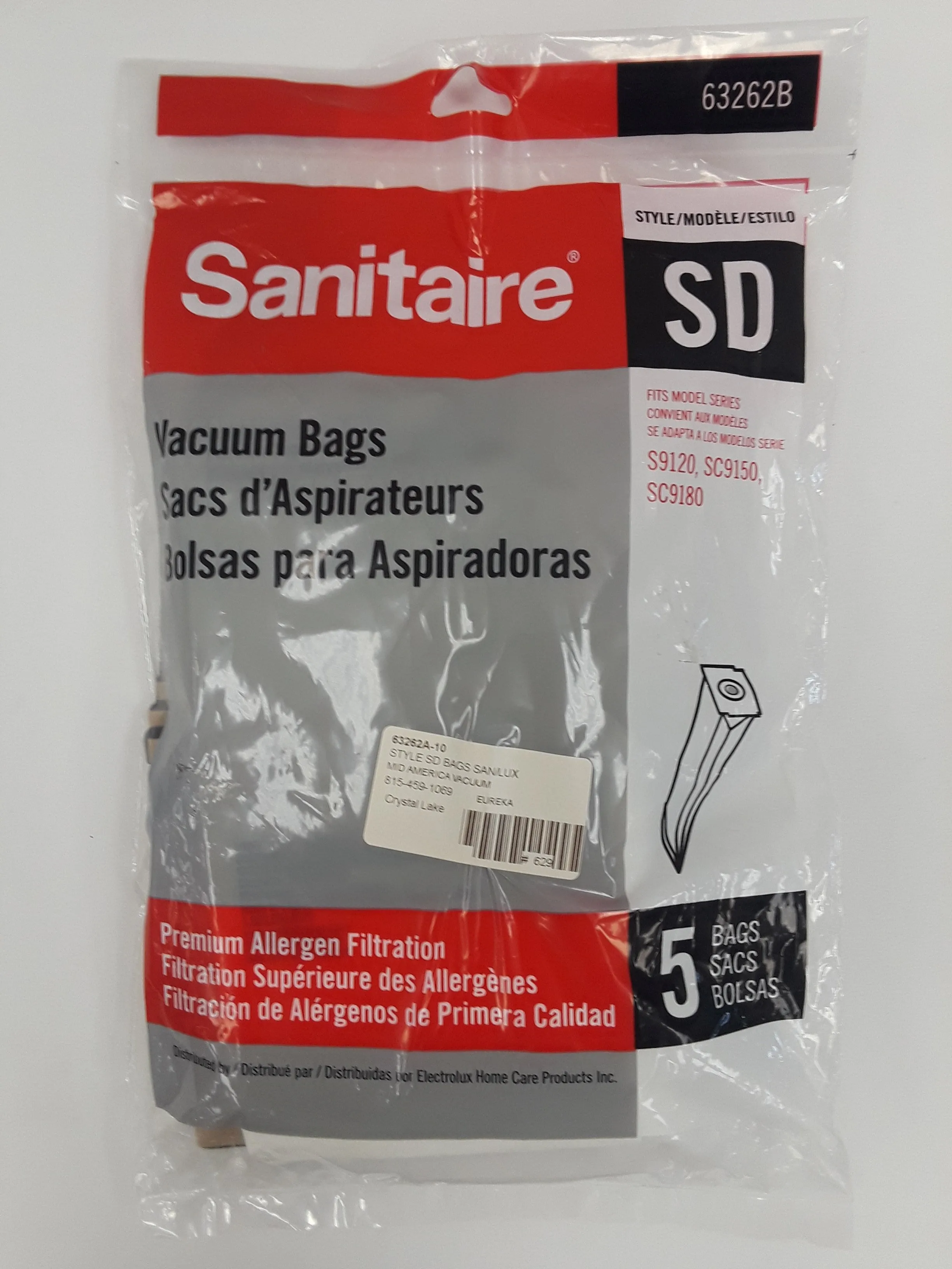 Sanitaire Style SD Vacuum Bags (5-Pack) [63262B10]