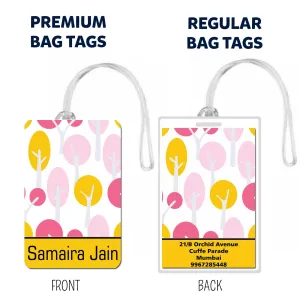 Set of 5 - Pastel Design Bag Tags