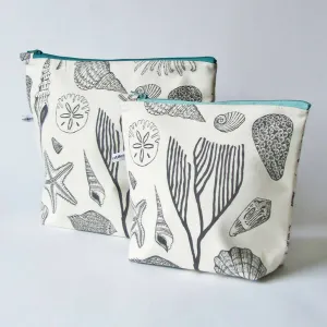 Shells & Corals design wash-bags