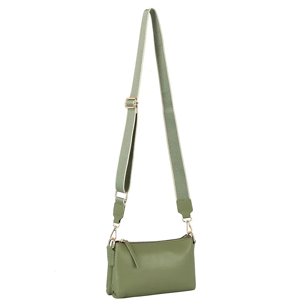 Sleek Petite Zipper Shoulder Bag