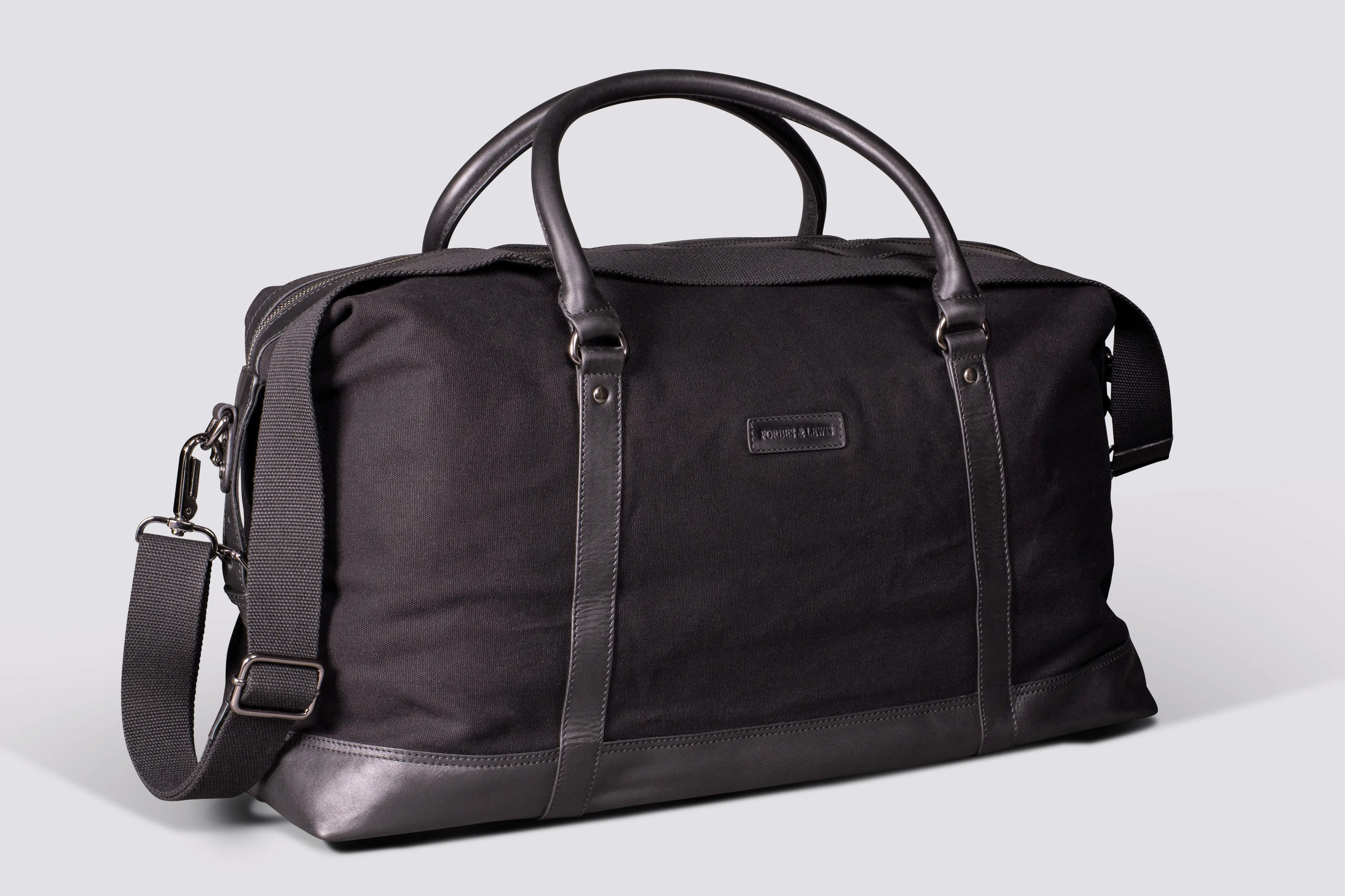 Somerset Holdall | Black Waxed Canvas