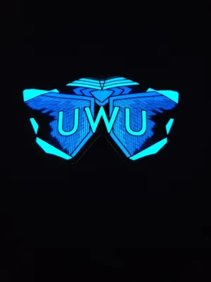Sound activated Blue UWU mask