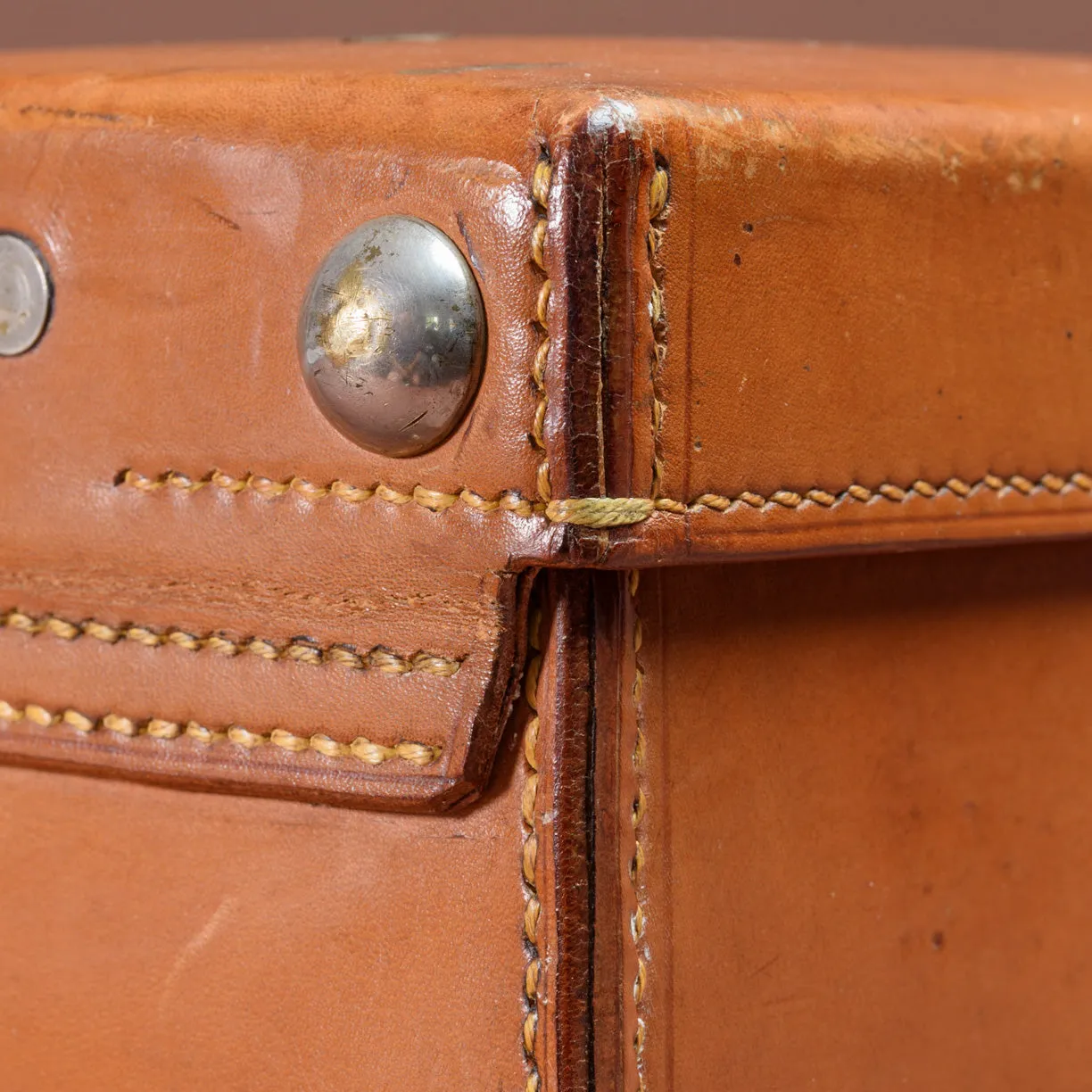 Tan Leather Attaché Case