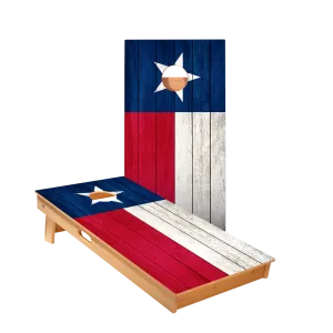 Texas Flag Star Cornhole Boards