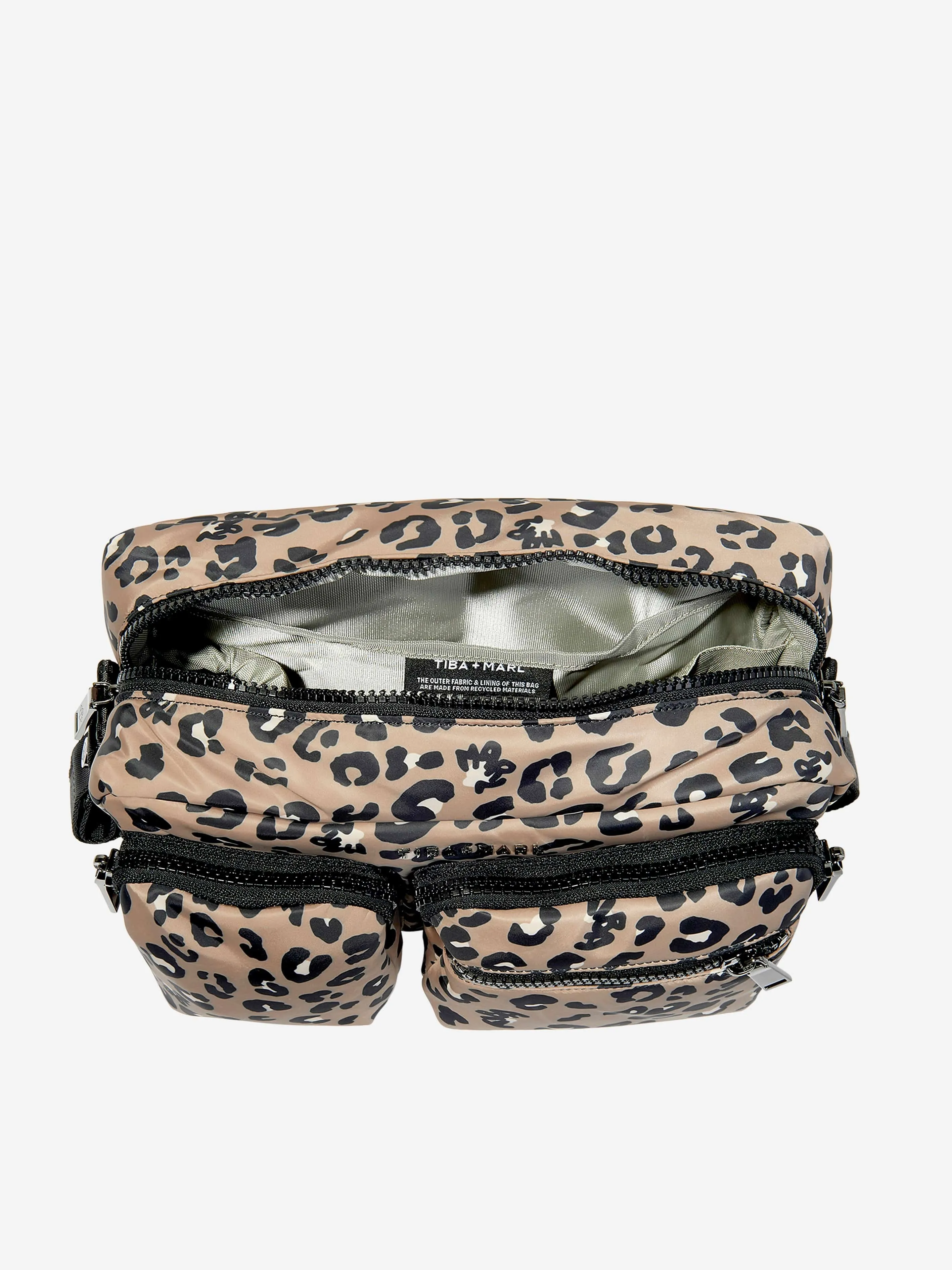 Tiba   Marl Baby Axel Buggy Organiser / Leopard Changing Bag in Brown (32cm)