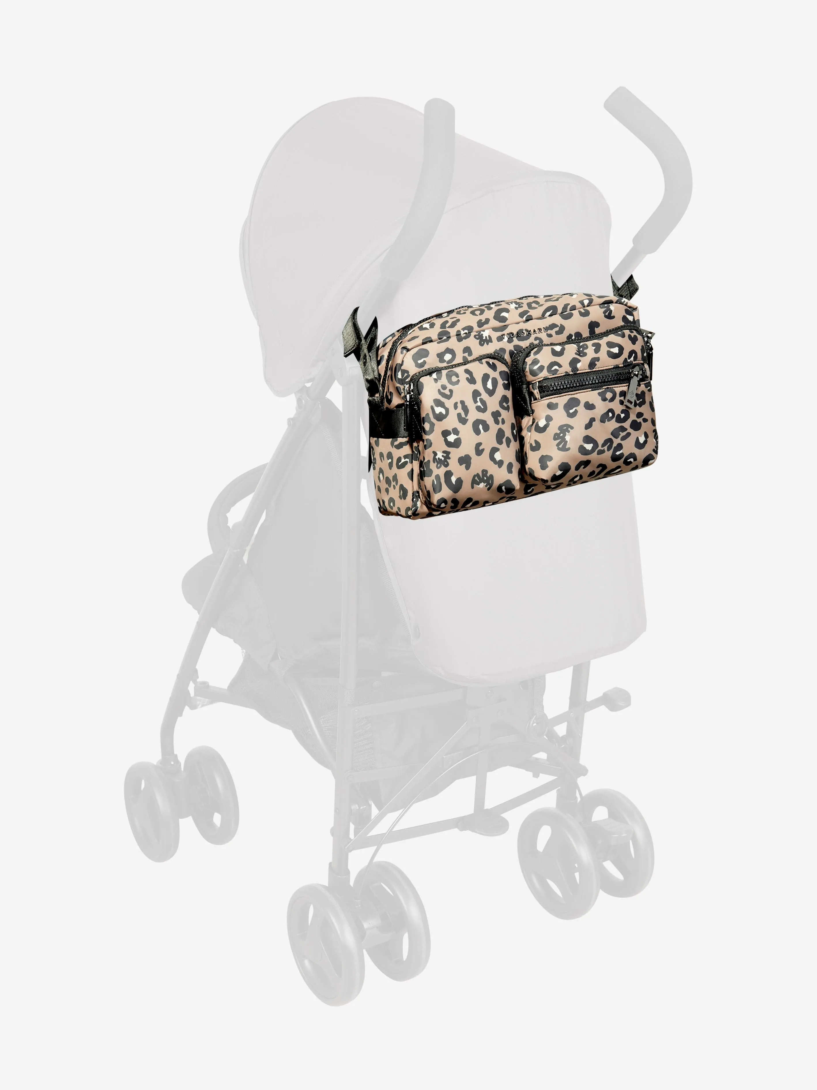 Tiba   Marl Baby Axel Buggy Organiser / Leopard Changing Bag in Brown (32cm)
