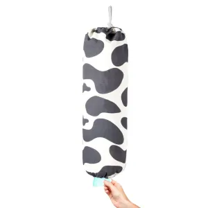 TOGETRUE Plastic Bag Holder, Wall Mount Plastic Bag Organizer Dispenser, Heavy Duty Grocery Bag Storage Holder, Hanging Shopping Bag Holder for Home Kitchen Camper (Black Spots)