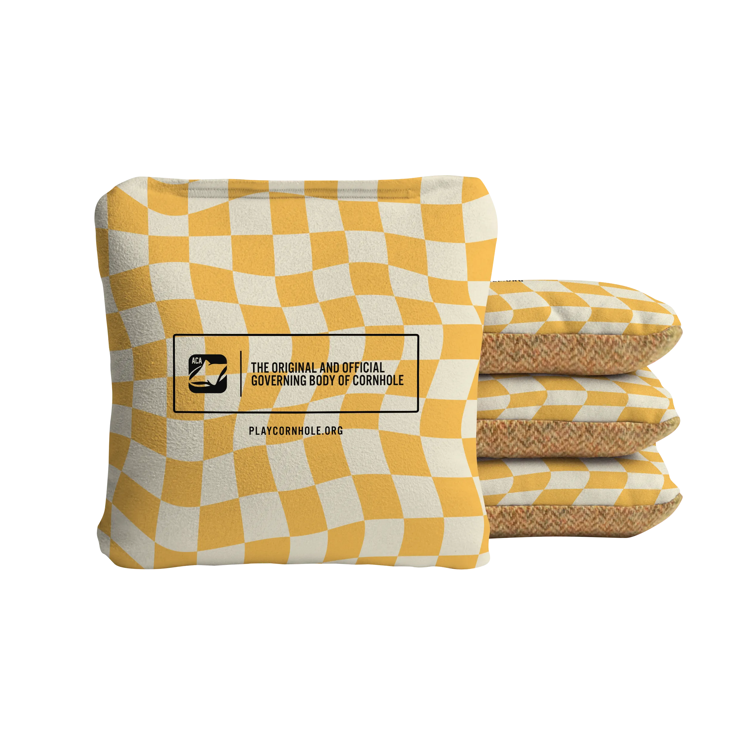 Wavy Retro Checkered Synergy Soft Cornhole Bags
