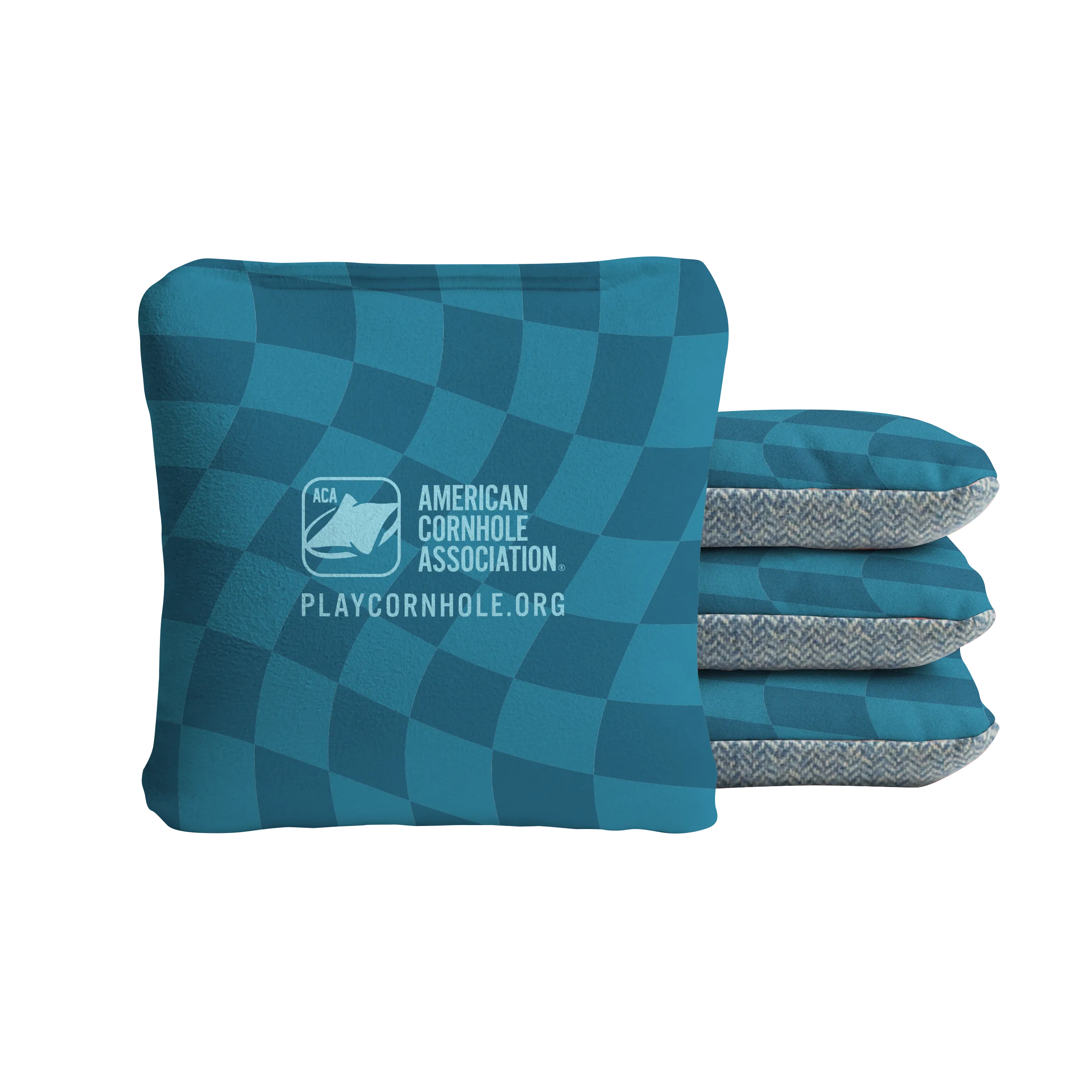 Wavy Retro Checkered Synergy Soft Cornhole Bags