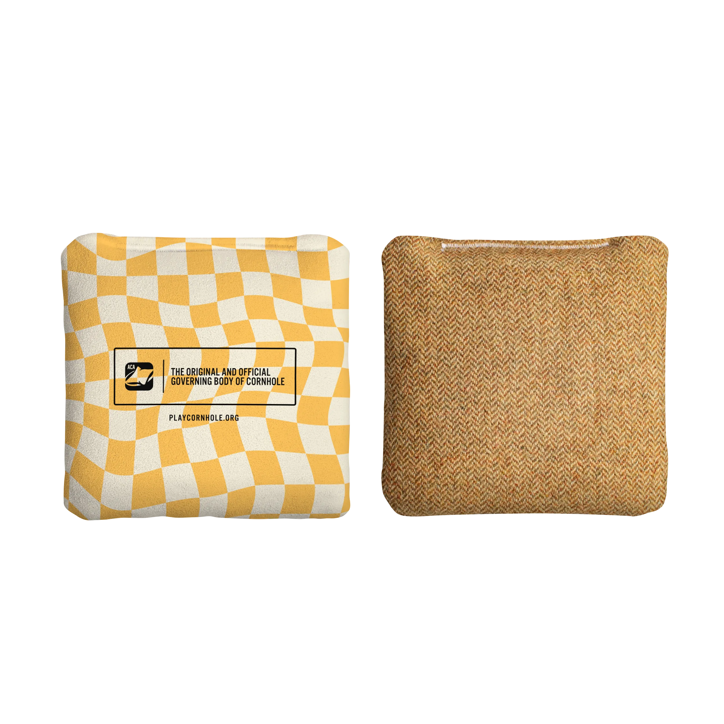 Wavy Retro Checkered Synergy Soft Cornhole Bags