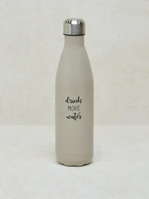Westside Home Off-White Text Design Water Bottle