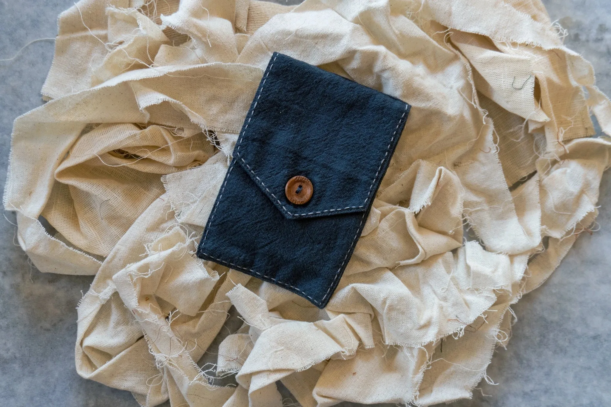 White/ Charcoal Grey/ Beige Upcycled Belt Bag