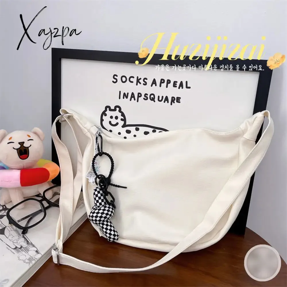 Xajzpa - Shoulder Bags Women Solid Harajuku All-match Simple Multifunction Ulzzang Handbags Large Capacity Hobos Cross-body Bag Teens Ins