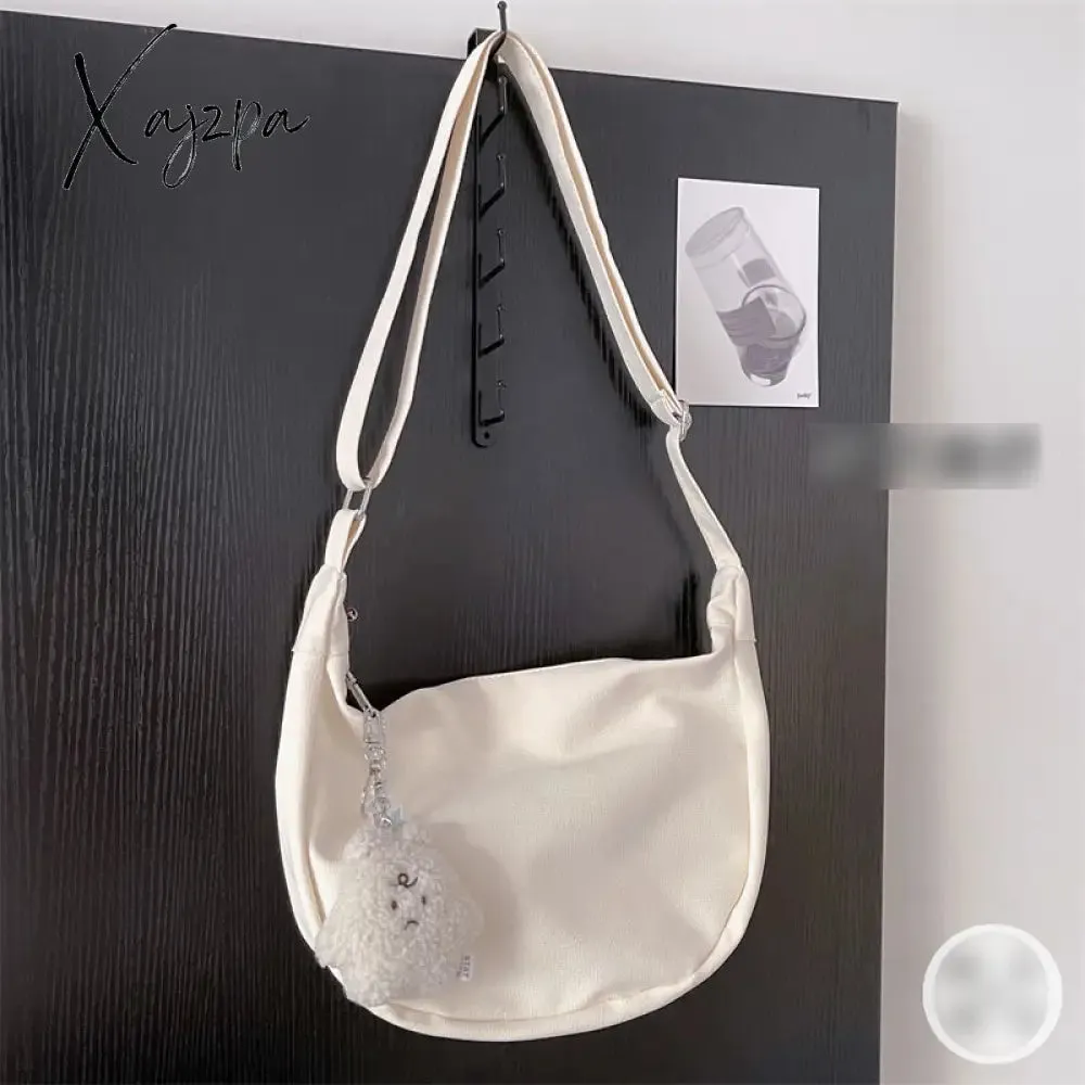 Xajzpa - Shoulder Bags Women Solid Harajuku All-match Simple Multifunction Ulzzang Handbags Large Capacity Hobos Cross-body Bag Teens Ins