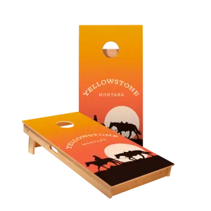 Yellowstone Sunset Star Cornhole Boards